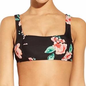 5/$25 NWOT Xhilaration Black Floral Bikini Top